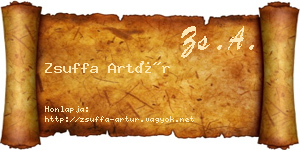 Zsuffa Artúr névjegykártya